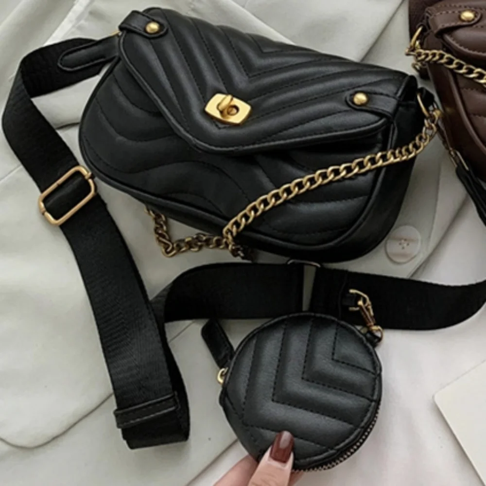 Brand New Woman PU Leather  Crossbody purse/handbag with mini coin bag